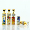 P134 4.3g low MOQ in stock ready to ship high quality luxury diamond head electroplated gold empty lipstick tube